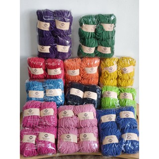 3mm Macrame Colored Cotton Rope - 4 rolls (108 meters)