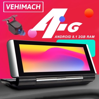 Android 8.1 4G Dash Cam Dashboard ADAS GPS WIFI Car DVR Camera Dashboard Navigation 1080P Touch Dual