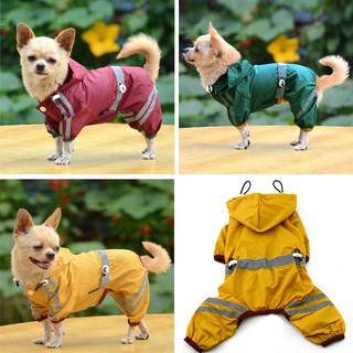 Pet Dog Raincoat Glisten Hoody Waterproof Jackets (1)