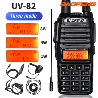 Tri-Power BaoFeng UV-82 8W Two Way Radio UV-82 Walkie Talkie UV 82 Dual band UHF VHF Handheld FM Tra