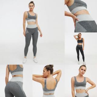 ins knitted seamless fitness suit hip yoga pants sports suit (2)