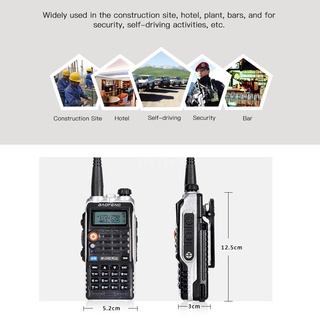 Hot Sale BAOFENG BF-UVB2 Plus FM Transceiver Dual Band LCD Display Handheld Interphone 128CH Two Way Portable Radio Support Long Communication Range Long Standby Time Clear Voice Walkie Talkie Black US Plug (9)