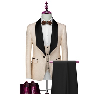 2021 New Arrival One Button Groomsmen Shawl Lapel Groom Tuxedos Men Suits Wedding/Prom Best Blazer (