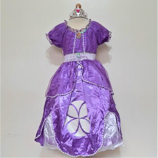 Sofia the First Costume for Kids with Crown