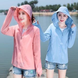 Women's sun protection clothing anti-ultraviolet quick-drying breathable sports windbreaker jacket