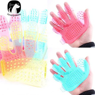 NEW+Cat Dog Pet Bath Brush Shower Comb Hand Shape Massage Glove Cleaning Grooming Tool (1)