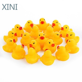 Funshally 100pcs/lot Squeaky Rubber Duck Duckie Bath Toys Baby Shower Water Toys for Baby Children