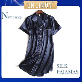 UNLIMON Womens Stain Sleepwear Short Sleeve Nightdress (1)