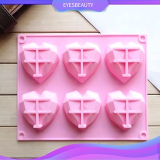 Mold Love Heart 6 Cavity Silicone Chocolate Mousse Silicone Mold for Baking