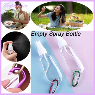 【Ready Stock】50ml Empty Spray Bottle Keychain Portable Bottle Alcohol Sprayer Bottle Hand Sanitizer Holder Hook Travel Bottles Empty Separate Bottle