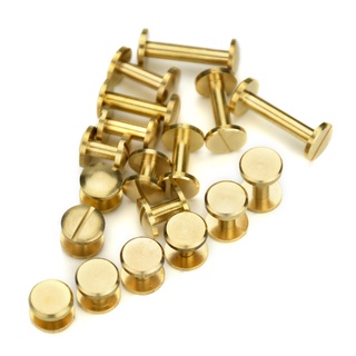 ♧Pure copper bi-plane curved wheel nails belt screws luggage belt buckle leather hardware accessories 10mm