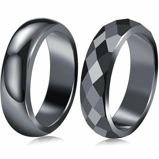 Magnetic Arc Face Ring, Hematite Magnet Magnetic Therapy Health Care Weight Loss Ring Black Hematite Ring Absorb Negative Energy Knuckels