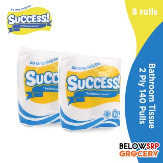 BelowSrp Grocery Success Bathroom Tissue 2 Ply 140 Pulls x 8 Rolls - Recycled Eco-friendly