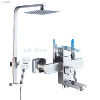 304 stainless steel shower head square shower hot and cold shower head pressurized faucet set faucet