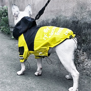 [boutique]Pet Dog Waterproof Coat The Dog Face Pet Clothes Outdoor Jacket Dog Raincoat Reflective Cl