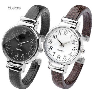 【Bluelans】Women's Fashion Snakeskin Pattern Faux Leather Band Quartz Bangle Wrist Watch