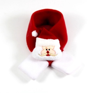 New Year Dog Cat Caps Pet Santa Hat Scarf and Collar Bow Tie Christmas Costume for Puppy Kitten Smal (5)