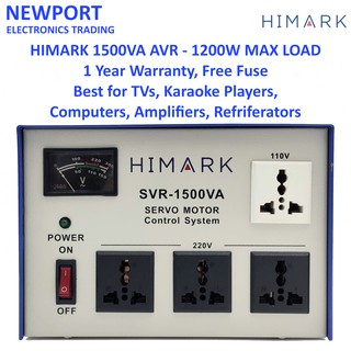 Himark SVR-1500VA Servo Motor Type Auto Voltage Regulator (AVR)
