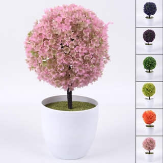 Useful Grass Realistic Eye-catching Artificial Plastic Ball Decor Vivid Topiary Pot Potted Plant