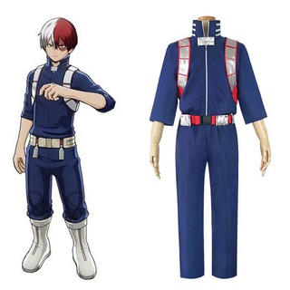 2020 Hot Anime My Hero Academia Boku no Hero Academia Todoroki Shoto Cosplay Costume Top Pants Belt