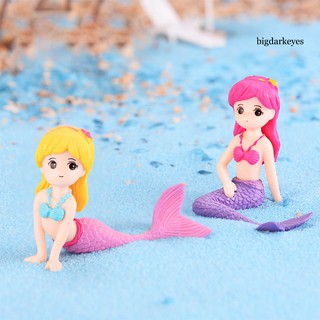 COD!BIG-DIY Mermaid Mini Model Figurine Miniature Fairy Garden Bonsai Aquarium Decor