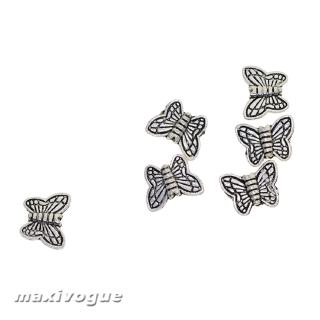 100x Tibetan Silver Connector Metal Butterfly Spacer Beads Jewelry Findings