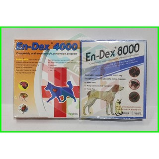 En-Dex 4000 & 8000 Endex per Tablet (Heartworm, Mange, Anti Tick & Flea)