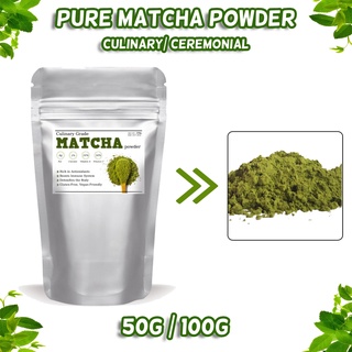 Zenfiber Organic Pure Matcha Powder - Ceremonial/Culinary Grade (100g/50g)