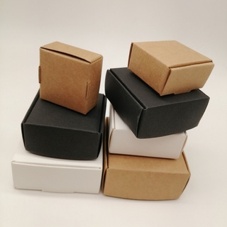100pcs White/Black/kraft Paper Gift Box Kraft Paper Box for Gifts Birthday Party Wedding Candy Box S