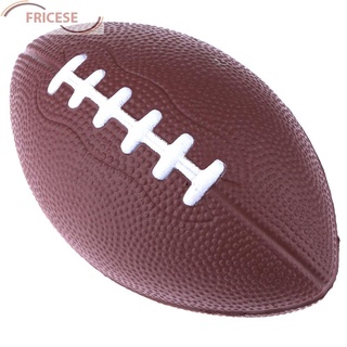 Fricese Mini Soft PU Foam Material Brown Anti-stress Rugby Soccer Squeeze Ball