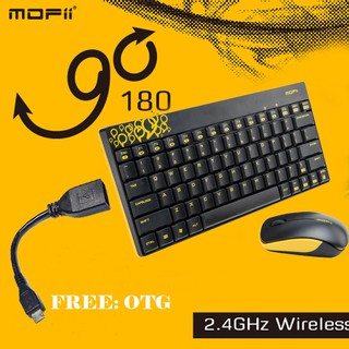 MOFII Go 180 2.4HZ Wireless Keyboard and Mouse Free Micro Usb OTG Cable For mobile and Smart TV