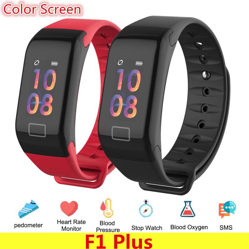 F1 Plus Smart Watch Color Screen Heart Rate Monitor Blood Pressure Measure band