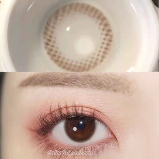 【grade lens】Myopia contact lenses 2pcs Soft Colored Contact lens Yearly use Grade 0.00 -8.00 graded Warm Brown