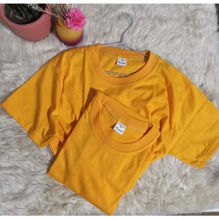 Plain Tshirt Yellow Gold for Kids and Adult | Roundneck | Yellow Gold Shirt