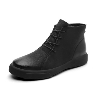 【Stock】 Genuine Leather Men Boots Fashion Mens Winter Shoes Male Leather Boots Ankle Boots For Men