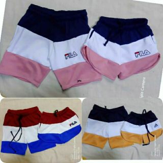 Tri patch color short / Price is for couple / combi couple short /patch couple short // sweat short