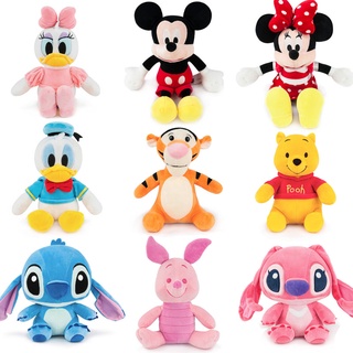 Disney Series Stitch Mickey Minnie Donald Duck Pooh Bear Plush Toy Interstellar Baby Doll Girl