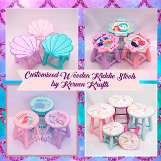 Customized & Bulk Wooden Kiddie Stools and Art Caddy by Kerven Krafts