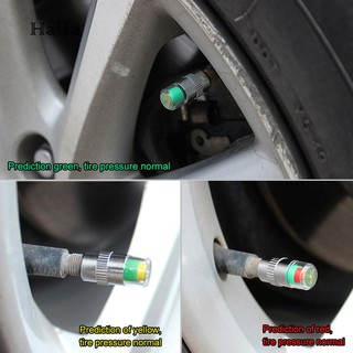 HL☆4Pcs Car Auto Tire Pressure Monitor Tyre Gage Alert Sensor Indicator Valve Caps