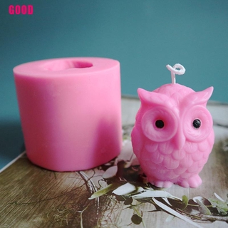 [GOOD]Owl Candle Silicone Mold for Candle Making DIY Handmade Molds Plaster Wax Mould