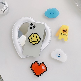 Mobile Phone Holder Creative Funny Cute Flower Love Clonds Smiley Stand PC Collapsible Simplicity Invisible Mini Holder Easy to Carry