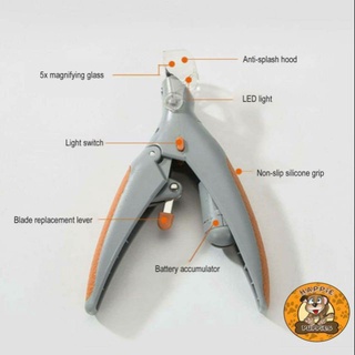 【Ready Stock】㍿Pet Nail Trimming Scissors with Led and Magnifier Dog Cat Trimmer Cutter