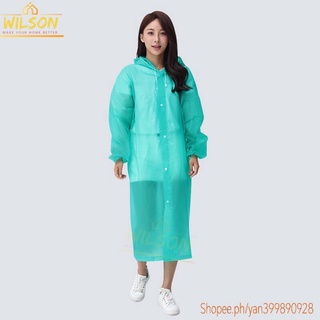 ✣WILSON ★ Jack Portable Unisex EVA Fashion Clear Thicken Rain Coat for men for women raincoat