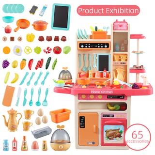 64 PCS Kids Kitchen Toy Set Big Toys with light and Sound
