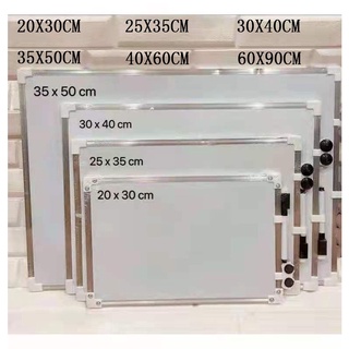 ❡❍60*90Stationary 2 Sided Magnetic Aluminum White Board Magnetic Whiteboard 6magnet 3marker 1wip