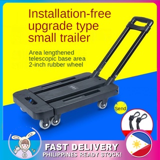 Folding Portable Carts Household Flat Trolleys Light Trolley Handling Hand-Carrying Flatbed Traile