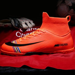 TF C Ronaldo Mercurial Futsal Soccer shoes Size:35-45 Parent-child football shoes High-cut sneakers