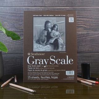 Strathmore 400 Series Gray Scale Drawing Paper Pad 9x12 Inches