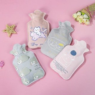 ▧Natural Rubber Water-Filled Hot Water BottleHot Water Bag Water Injection Cute Punch Water Bag Ho