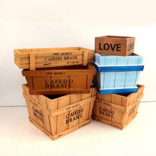 Wooden Succulent Plants Bonsai Boxes Desks Storage box (1)